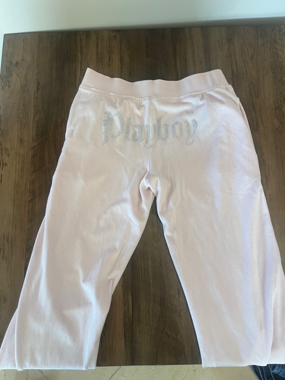 PLAYBOY Light Pink Rhinestone Logo Lounge Pants